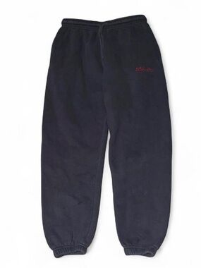White Fox Grey Joggers Sweatpants Red Embroidery